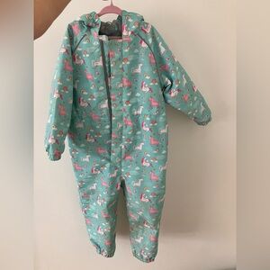 Rain Suit with Unicorn Pattern